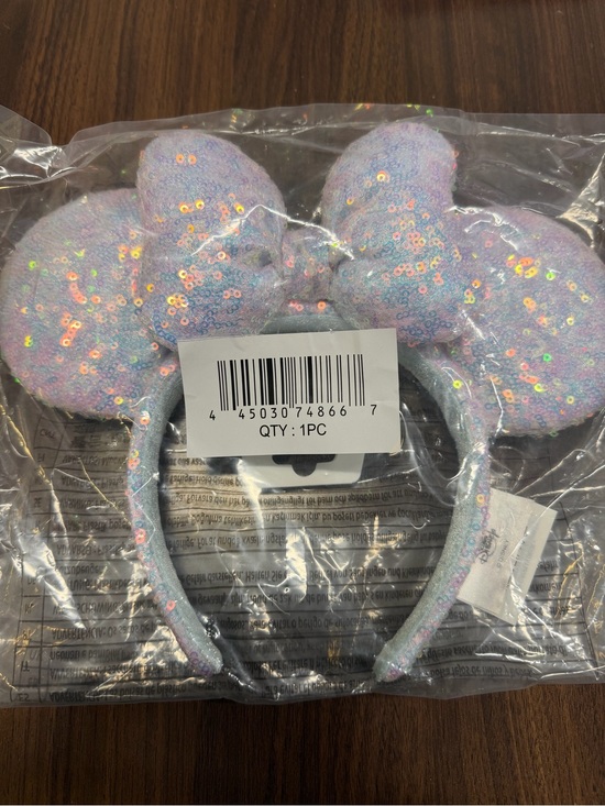 Minnie Mouse sequin Cotton Candy Ears- (NWT)